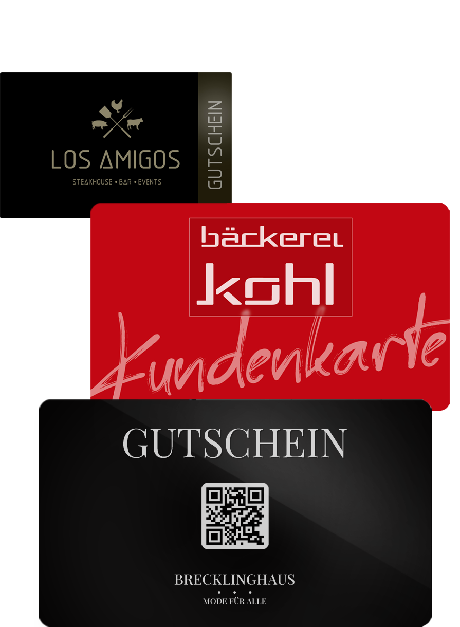 PVC Plastikkarten mit Barcode und QR-Code