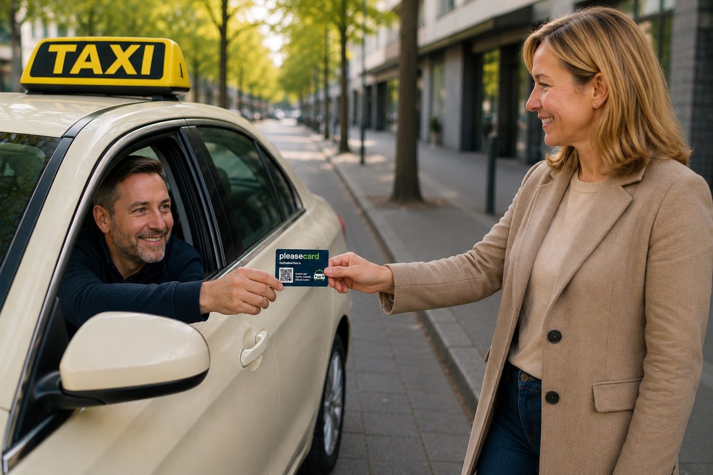 Digitale Guthabenkarte für Taxiunternehmen mit QR-Code