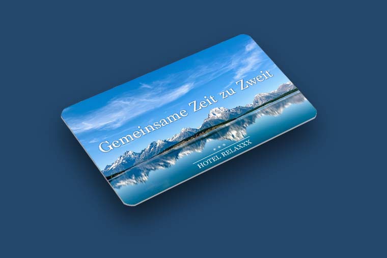 Mehr Umsatz generieren mit digitalen Bezahlkarten im Scheckkartenformat (Kreditkartenformat) drucken lassen für mehr Umsatz in Hotels